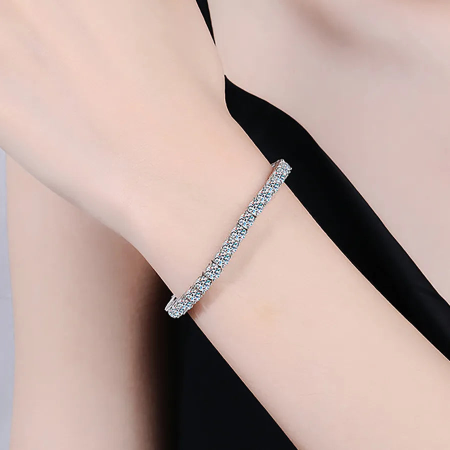 Moissanite Tennis Bracelet in Sterling Silver