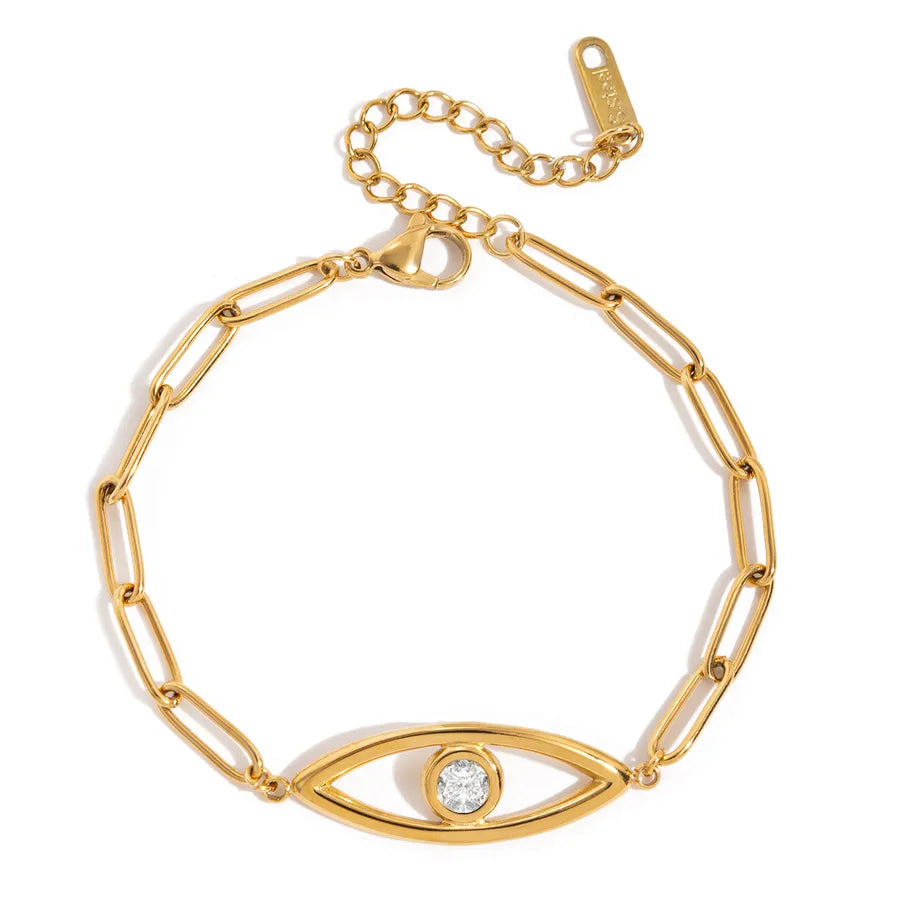 18K Gold Devil's Eye Bracelet for Women