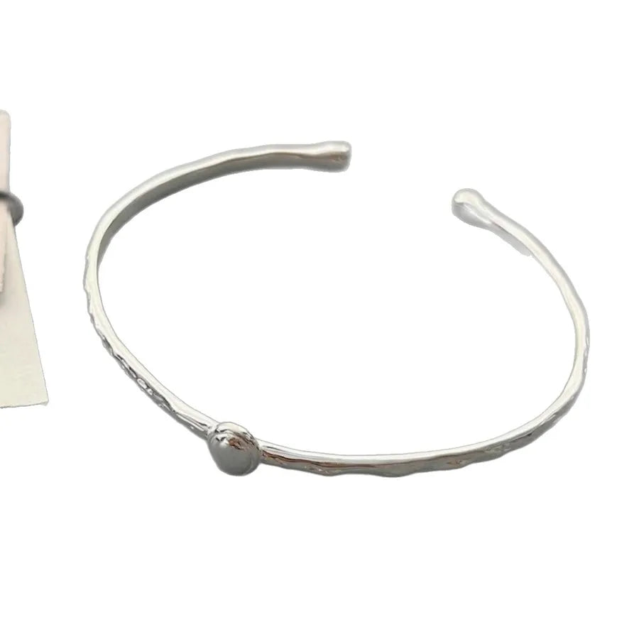 S925 Silver Beaded Bracelet – Triangle & Circle Design