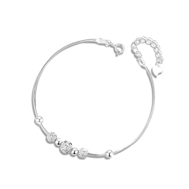 Sterling Silver Geometric Bracelet for Women