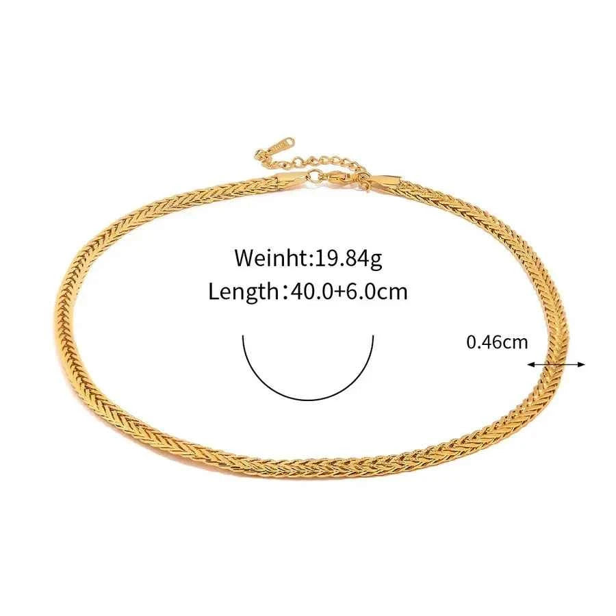 18K Gold Plated Twisted Braid Jewelry Set