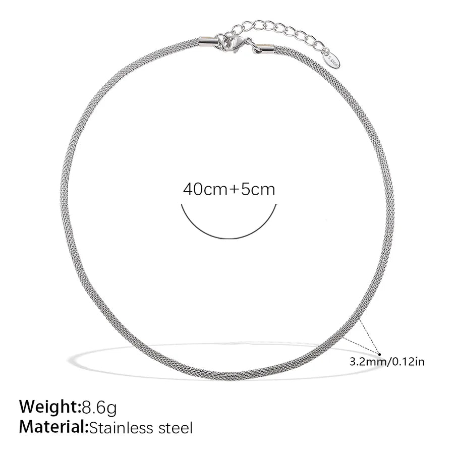 Gold Plated Stainless Steel Chain Bracelet XL807S Silver Necklace