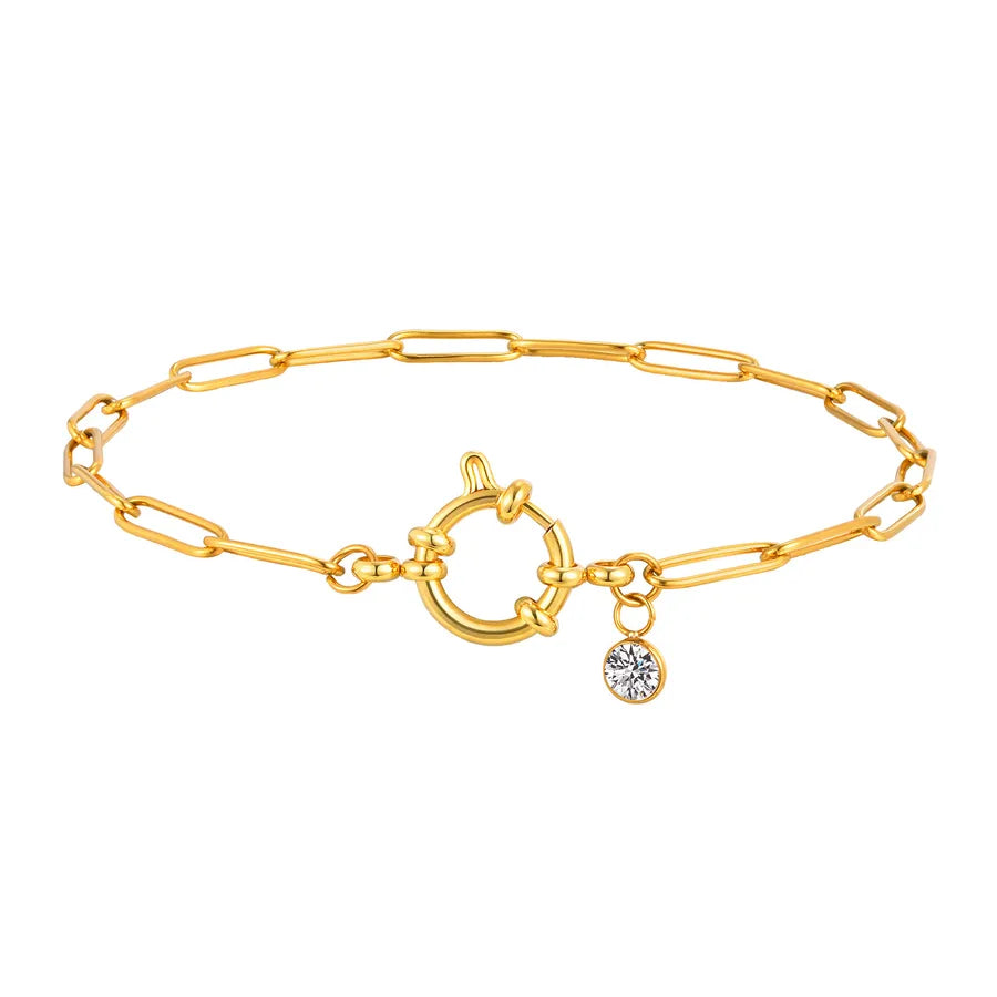 Gold Stainless Steel Anklet for Women