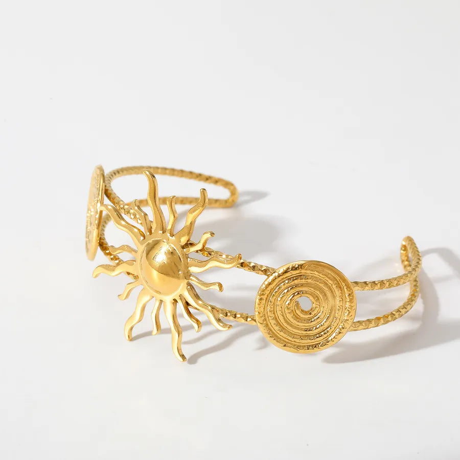 18K Gold Plated Stainless Steel Women's Bracelet 2-Adjustable