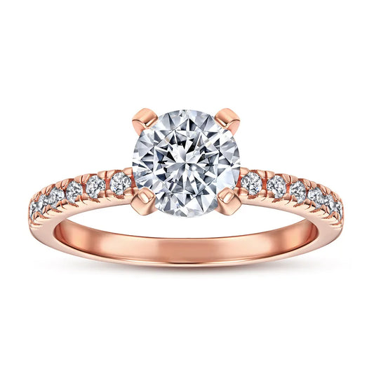 1.2 Carat Sterling Silver Geometric Zirconia Ring