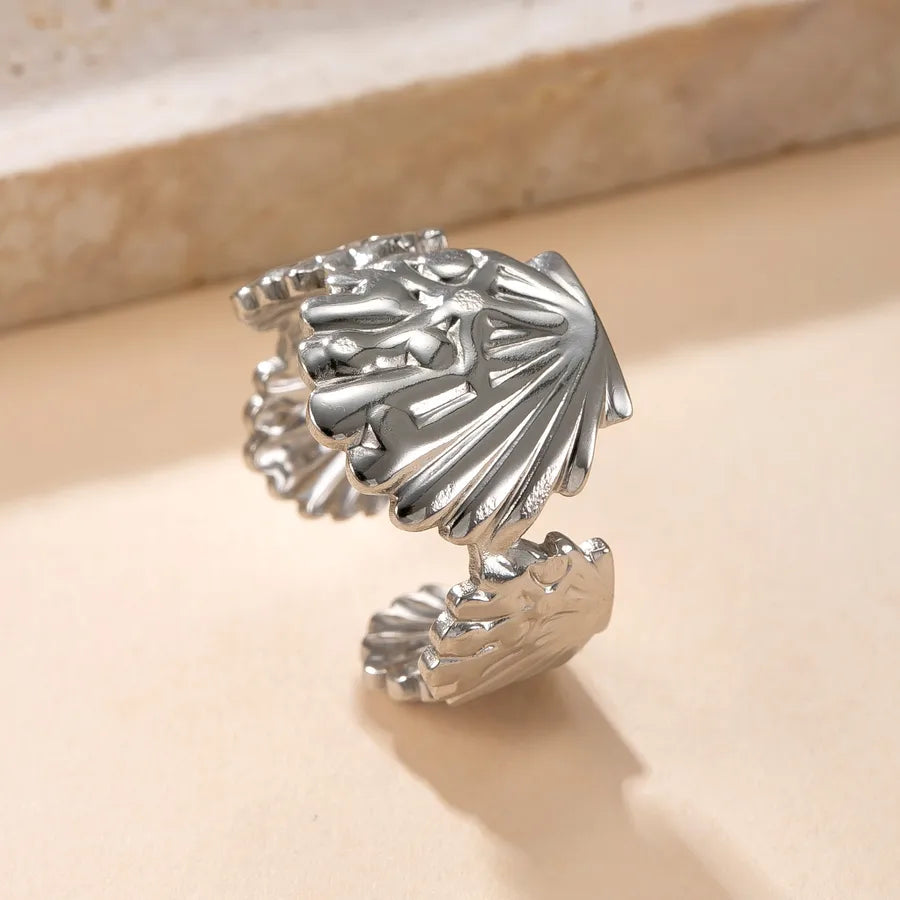 Geometric Stainless Steel Open Ring Average Size YYJZ384S