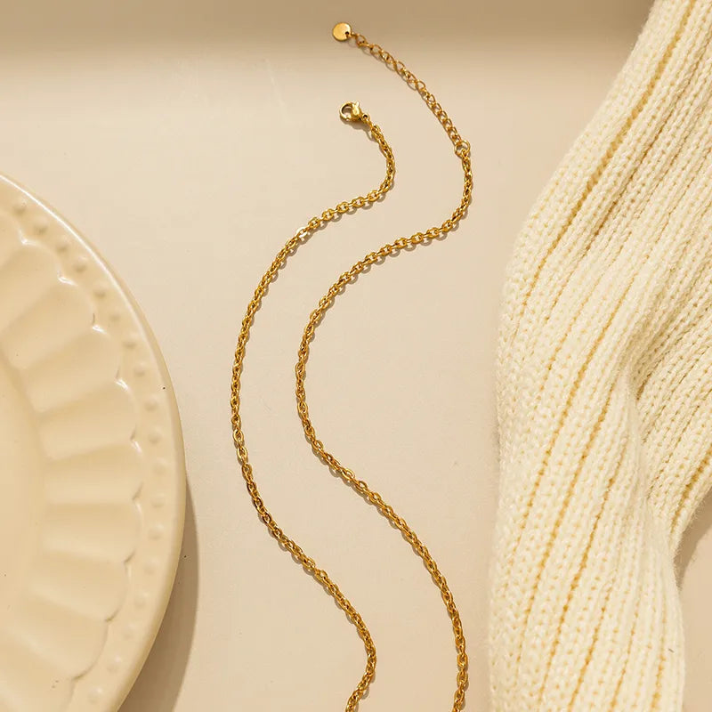 Gold Stainless Steel Chain Necklace