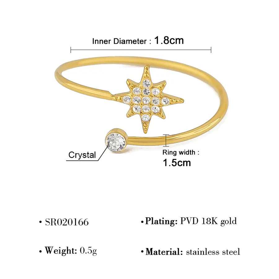 Gold-Plated Heart & Moon Jewelry Set for Women SR020166