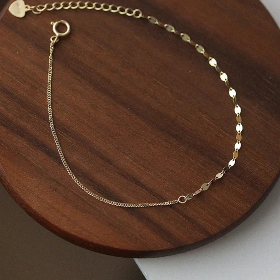 14K Gold Plated S925 Silver Chain Bracelet