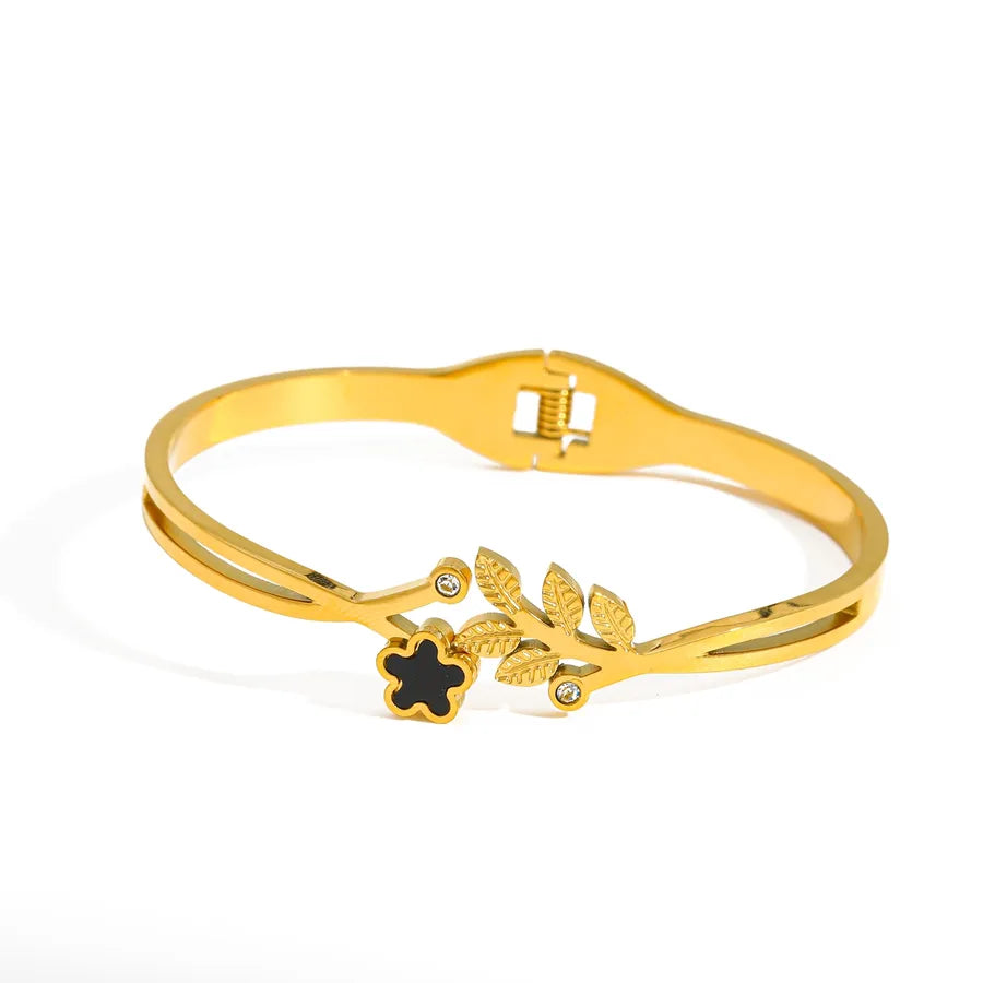 18K Gold Plated Daisy Butterfly Bracelet 3-Adjustable- Gold