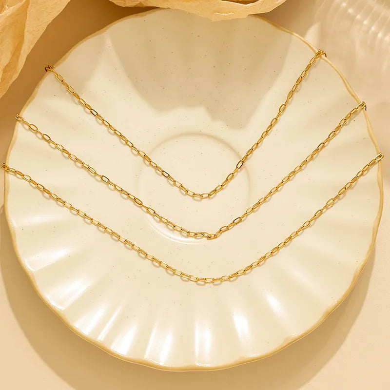 Gold Stainless Steel Chain Necklace