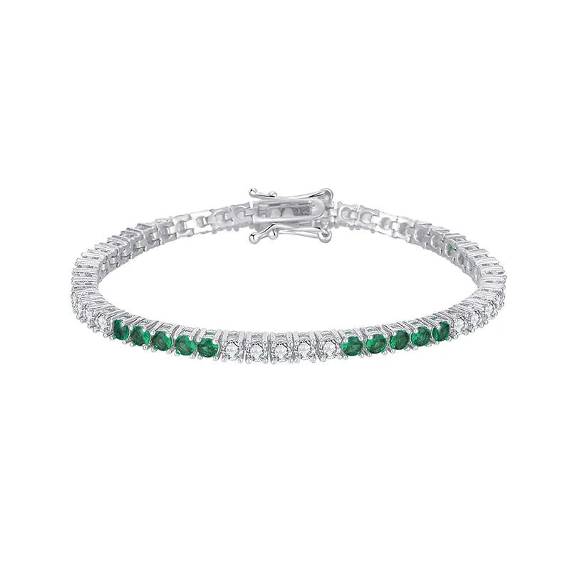 Sterling Silver Zircon Tennis Bracelet