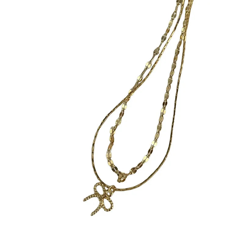 Sienna Double Layered Sterling Silver Bow Bracelet