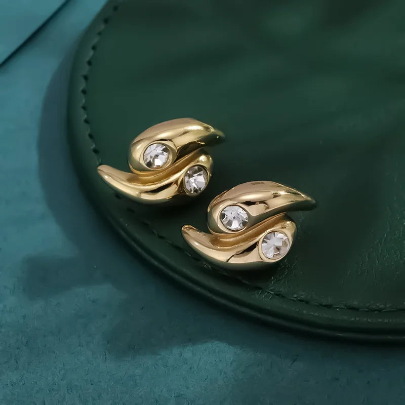 Bold Titanium Steel Large Hoop Earrings ES080