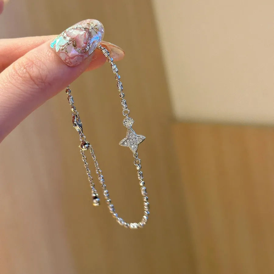 Double-Sided Star Diamond S925 Silver Bracelet