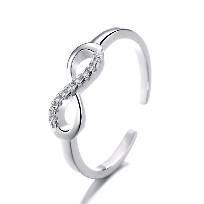 Sterling Silver Butterfly Knot Cross Ring