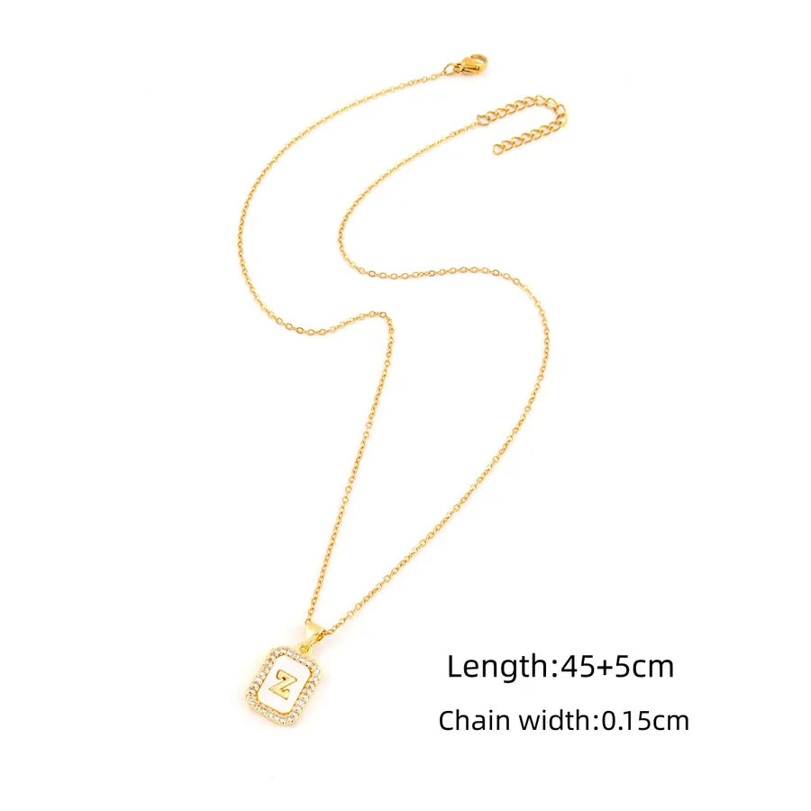 Gold Initial Pendant Necklace – Minimalist Style Gold Z