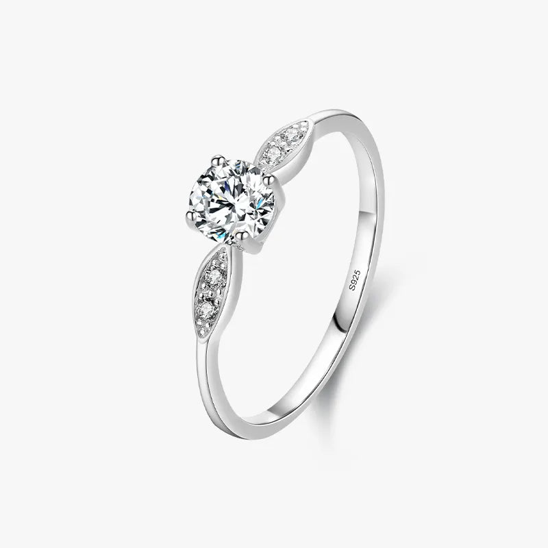 Elegant 925 Sterling Silver Zircon Ring