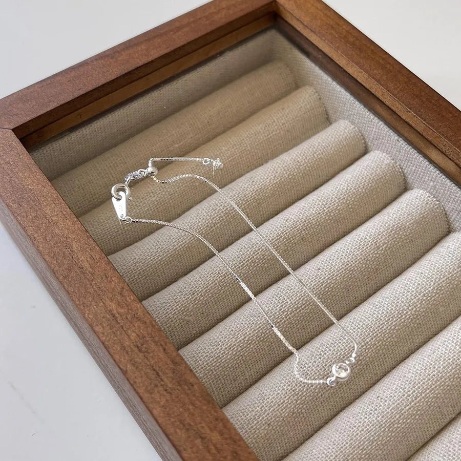 Adjustable Sterling Silver Box Chain Bracelet