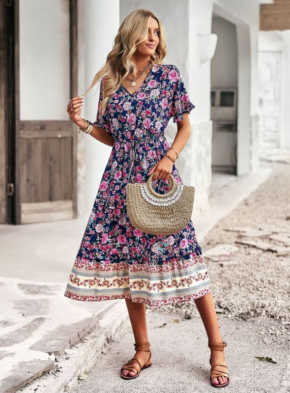 Bohemian Printed A-Line Maxi Skirt – Lightweight & Flowy for Spring & Summer