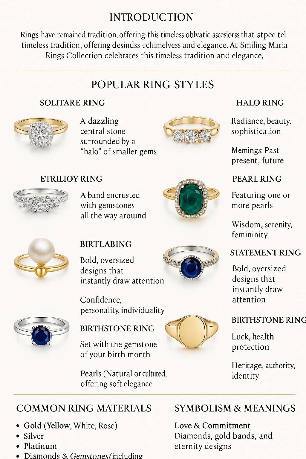 Rings – Styles, Materials, Purposes & Meanings | Smiling Maria