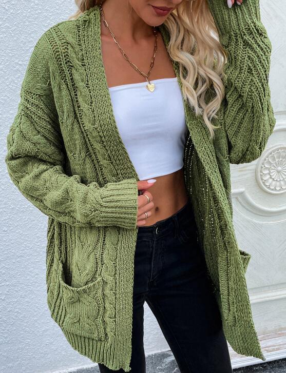 Mukava neulottu pitkähiha cardigan – Smiling Maria