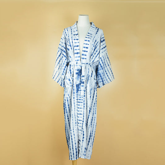 Lace-Up Long Sleeve Bikini Jacket – Printed Summer Sun Shirt Cover-Up