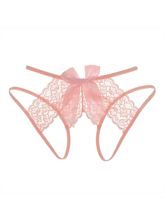 Sheer Lace Open-Front Panties – Sexy Hollow Design & Breathable Fit