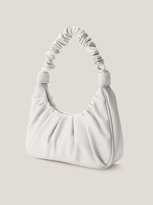Women's Cloud Pleated Baguette Shoulder Bag