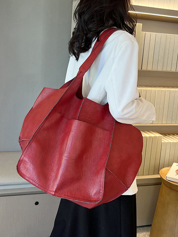 Soft Leather Large Tote Shoulder Bag