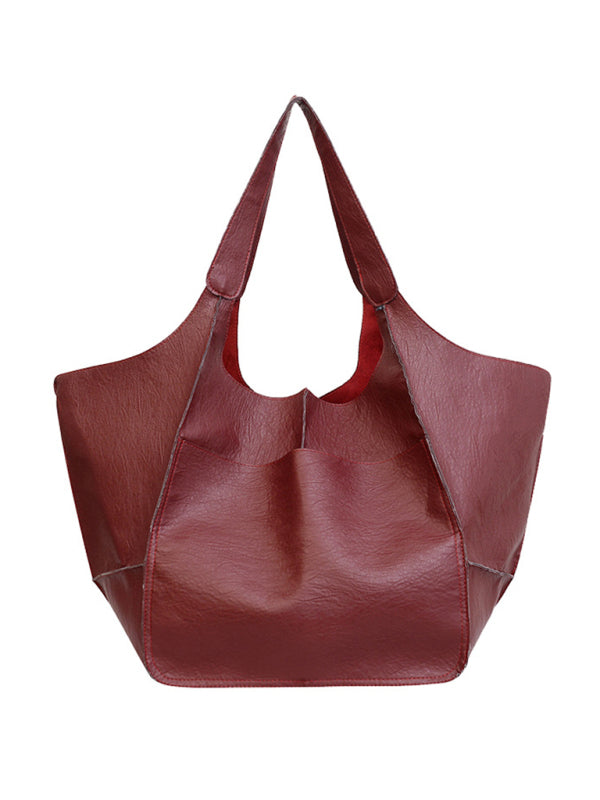 Soft Leather Large Tote Shoulder Bag