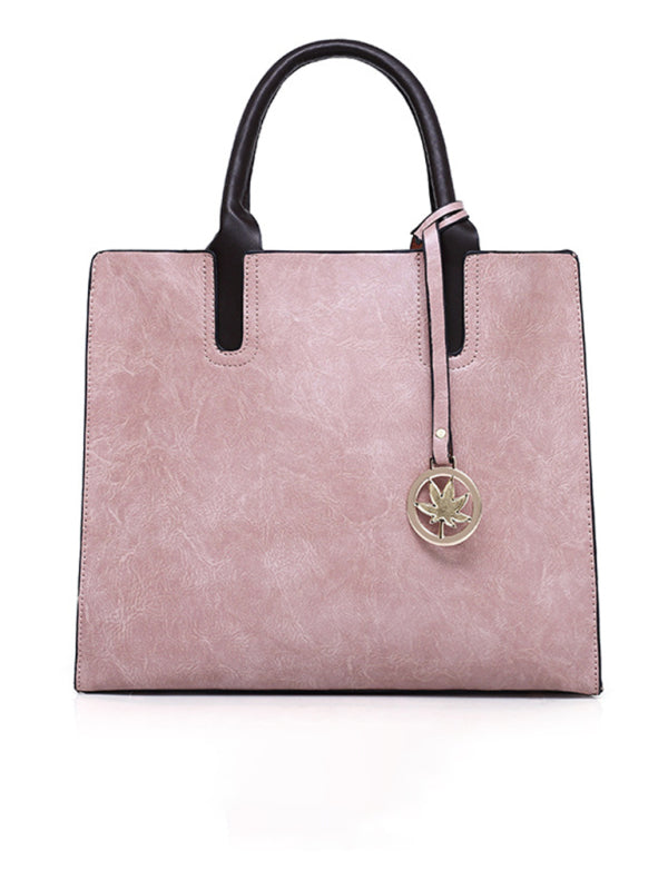Women's PU Leather Tote Bag Set – Large Shoulder Bag