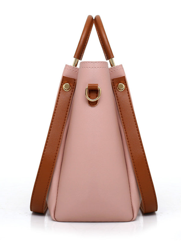 4-Piece PU Leather Shoulder & Bucket Bag Set