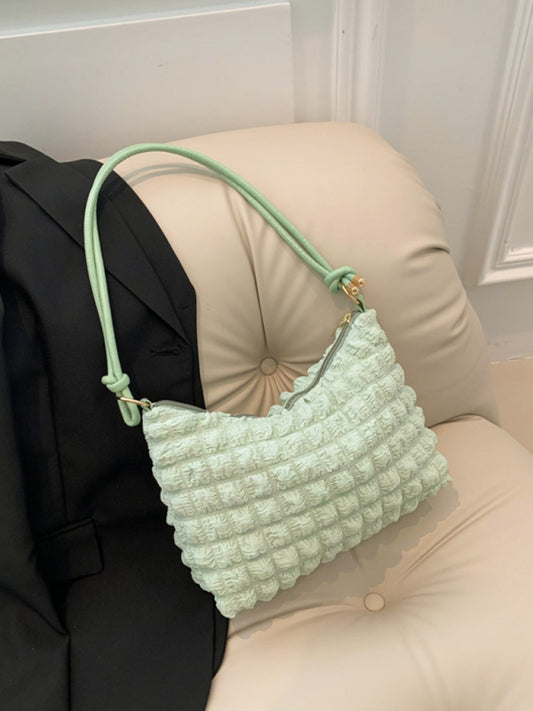 Soft Square Underarm Handbag - Solid Color