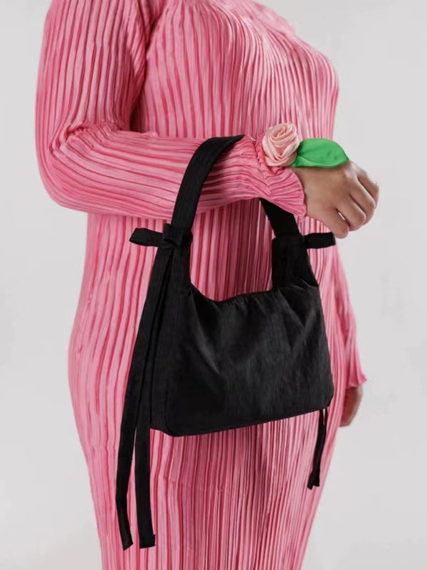 Minimalist Nylon Armpit Handbag – Trendy Shoulder Bag