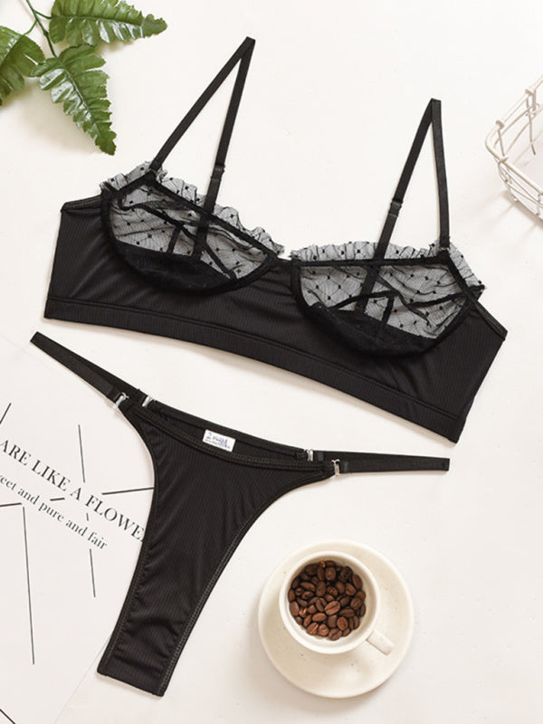 Lace Mesh Camisole Lingerie – Eyelash Lace, Sleeveless & Sexy Elegance