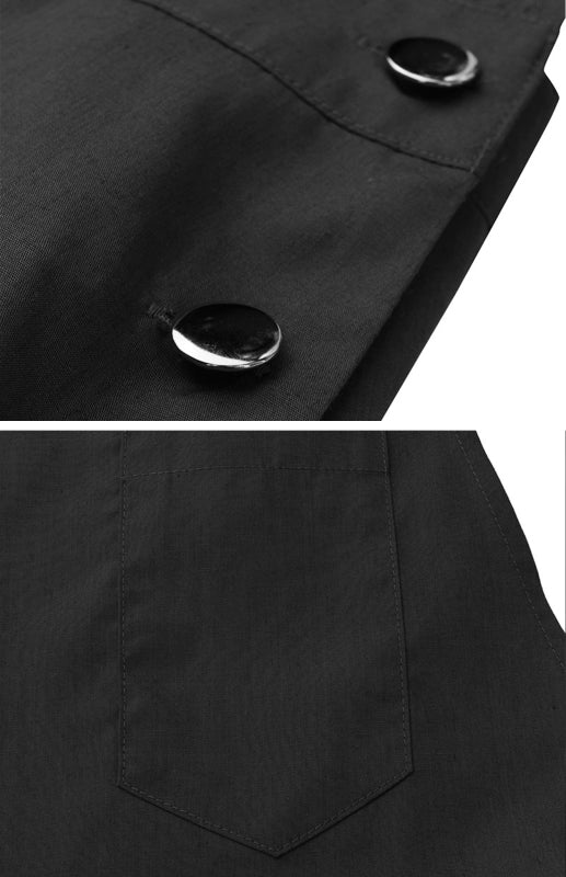 Solid Color Suspender Midi Skirt – Square Neck & Front Pocket