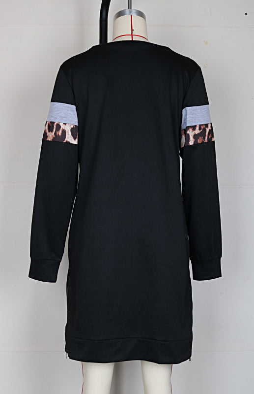 Lässiges Damen-Midikleid mit Rundhalsausschnitt – Atmungsaktive Baumwollmischung für Frühling/Sommer
