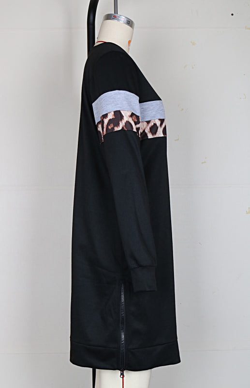 Lässiges Damen-Midikleid mit Rundhalsausschnitt – Atmungsaktive Baumwollmischung für Frühling/Sommer