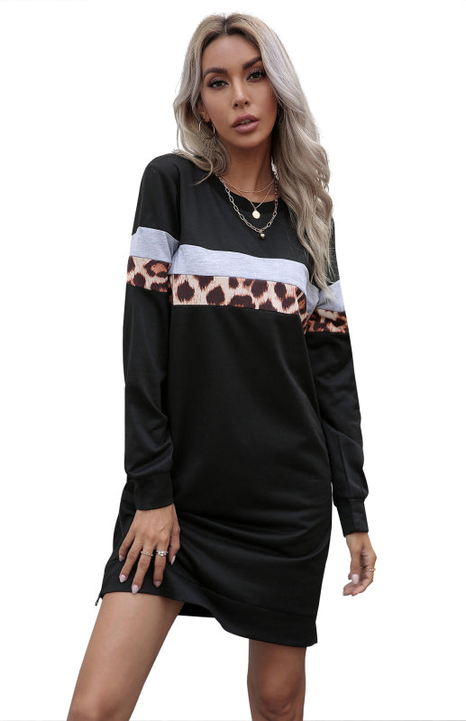 Lässiges Damen-Midikleid mit Rundhalsausschnitt – Atmungsaktive Baumwollmischung für Frühling/Sommer