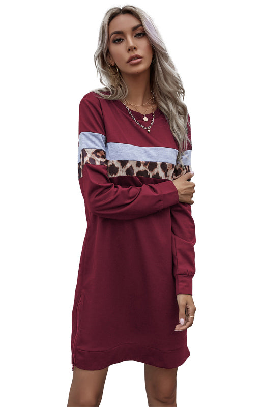 Lässiges Damen-Midikleid mit Rundhalsausschnitt – Atmungsaktive Baumwollmischung für Frühling/Sommer