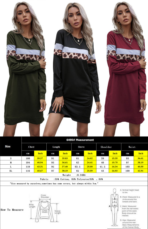 Lässiges Damen-Midikleid mit Rundhalsausschnitt – Atmungsaktive Baumwollmischung für Frühling/Sommer