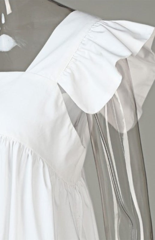 Square Collar Loose Vest Skirt – Lightweight Summer Midi Dress