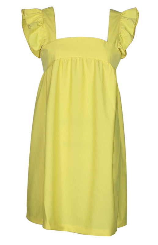 Square Collar Loose Vest Skirt – Lightweight Summer Midi Dress