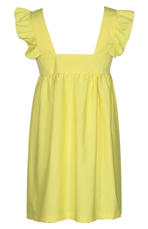 Square Collar Loose Vest Skirt – Lightweight Summer Midi Dress