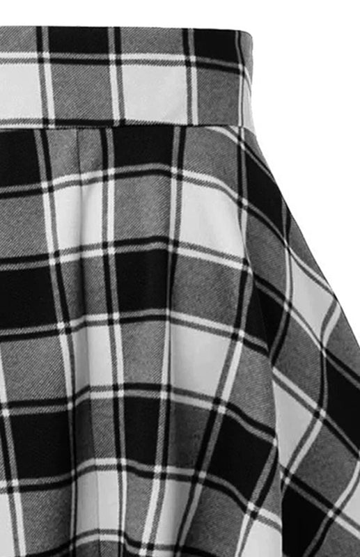 Plaid A-Line High Waist Skirt – Smiling Maria