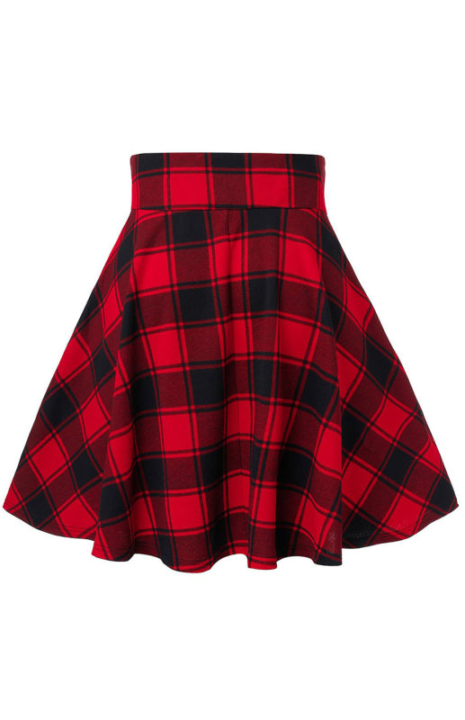 Plaid A-Line High Waist Skirt – Smiling Maria