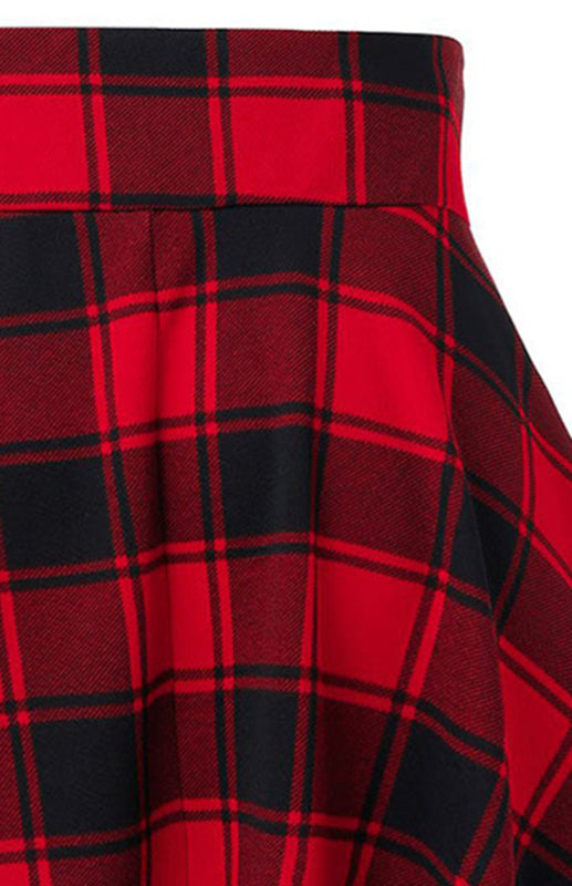 Plaid A-Line High Waist Skirt – Smiling Maria