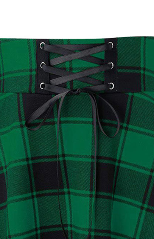 Plaid A-Line High Waist Skirt – Smiling Maria