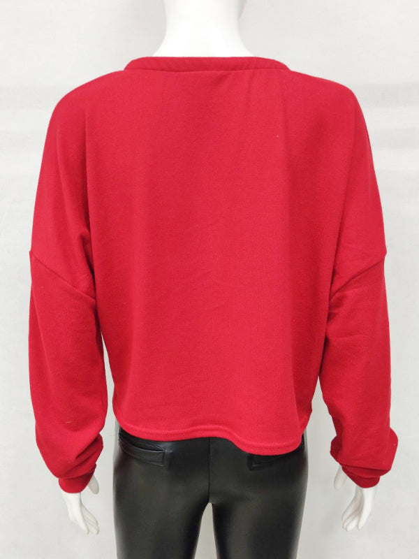 Bol Örgü V Yaka Hırka – Smiling Maria